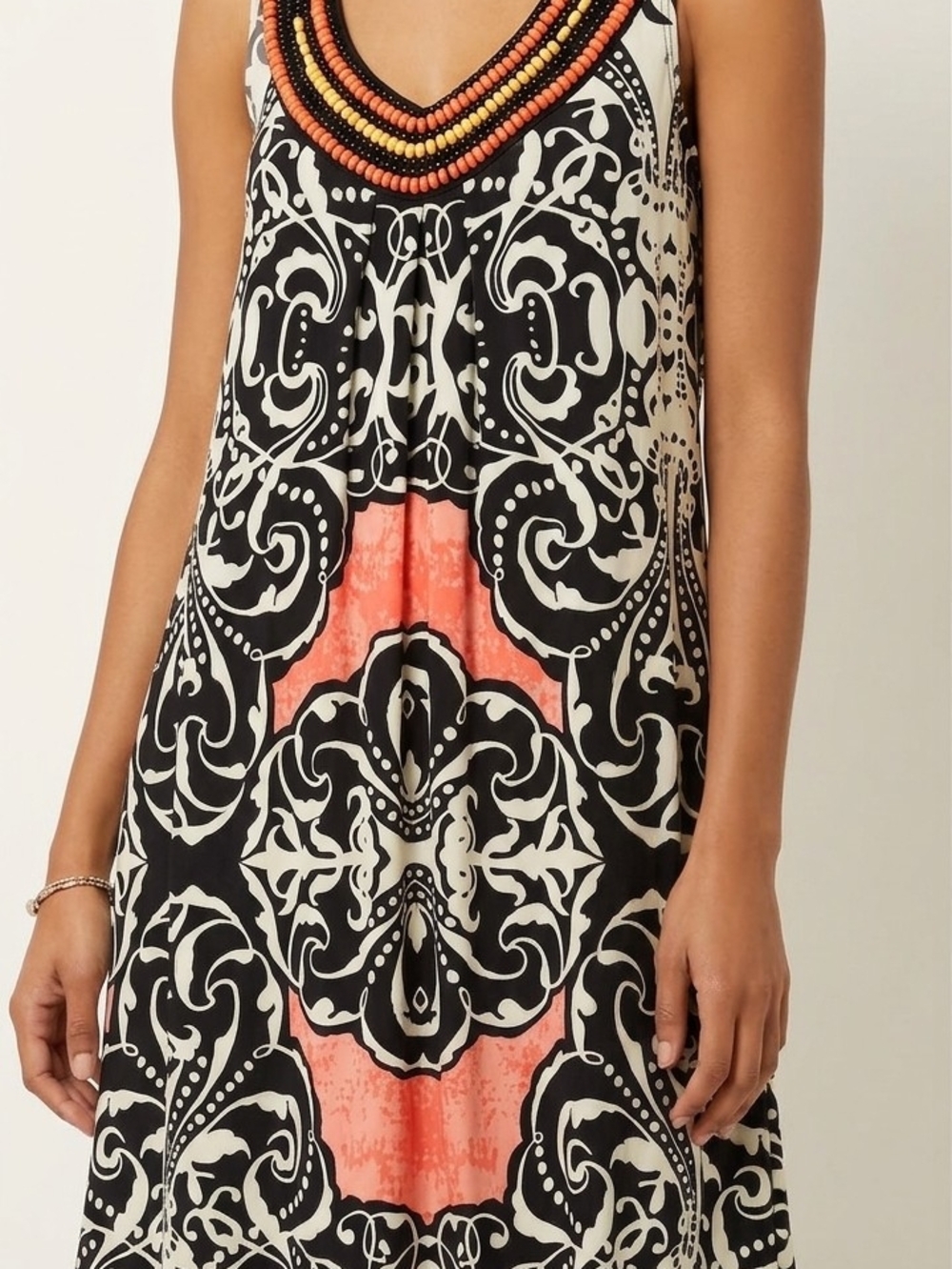 Haani Black and White Patterned Plus Size Top - 2X